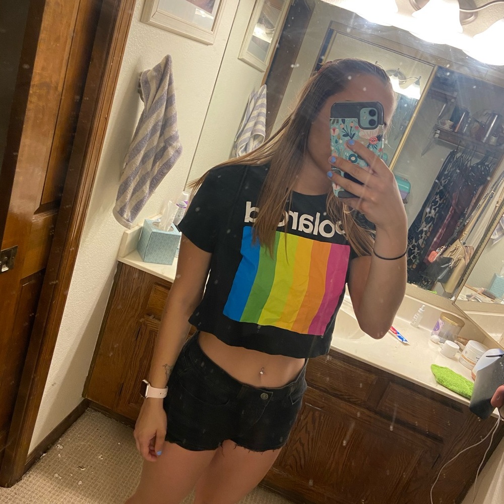 Polaroid crop top